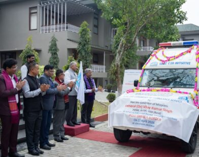 Rays Power Infra donates CSR ambulance to Lunglei Civil Hospital in Mizoram CSR initiative