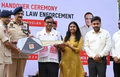 Assam CM hands over 50 motorcycles to police to boost road safety CSR initiative