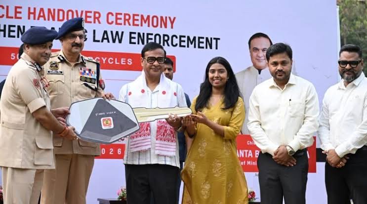 Assam CM hands over 50 motorcycles to police to boost road safety CSR initiative