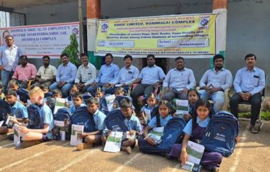 NMDC bacheli supports 181 students with school bags, shoes and socks