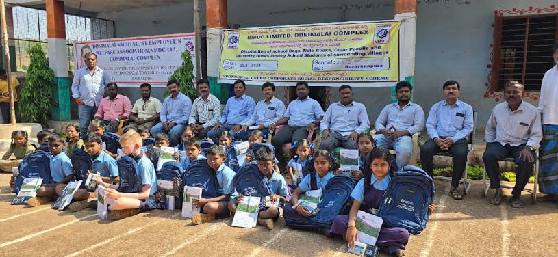NMDC bacheli supports 181 students with school bags, shoes and socks