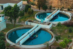 Nature-based wastewater and rainwater management infrastructure at a demonstration project in Chennai.